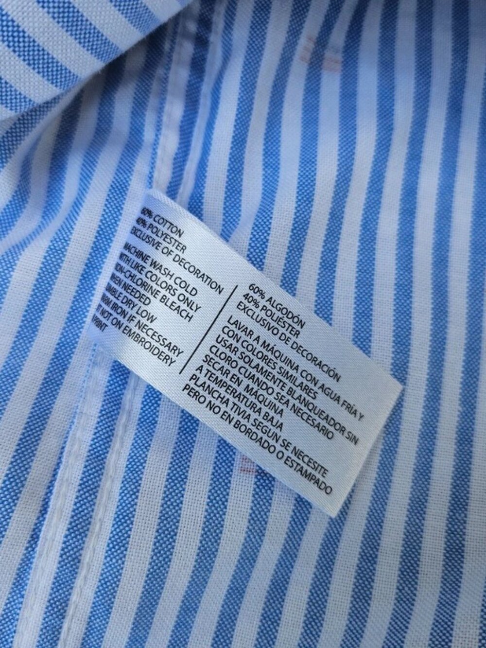 U.S. Polo Assn. Men Casual Short Long Sleeve Collared Blue Stripe Size M NWT - Picture 10 of 10